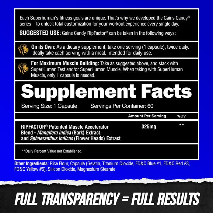 GAINS CANDY™ RIPFACTOR®  - Increase Muscle Strength & Size† - Image 2