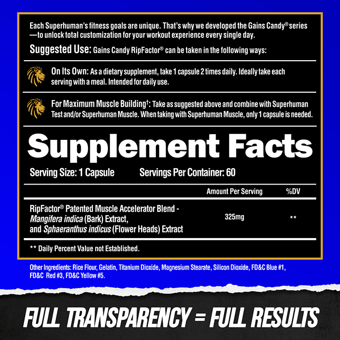 GAINS CANDY™ RIPFACTOR®  - Increase Muscle Strength & Size† - Image 4