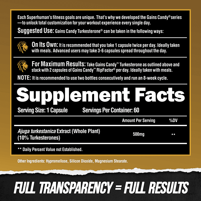 GAINS CANDY™ TURKESTERONE®  - More Muscle Strength and Size† - Image 7
