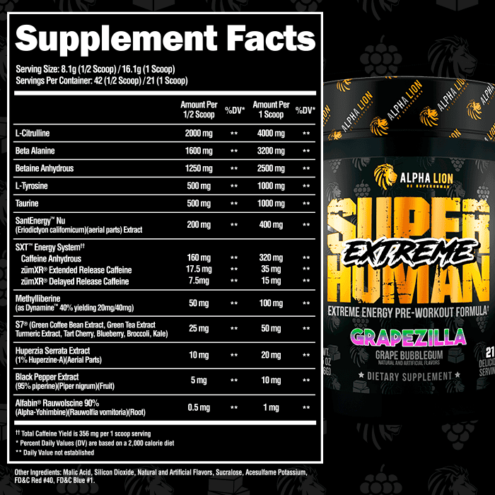 SUPERHUMAN® EXTREME - Extreme Energy Pre-Workout Formula - Image 10
