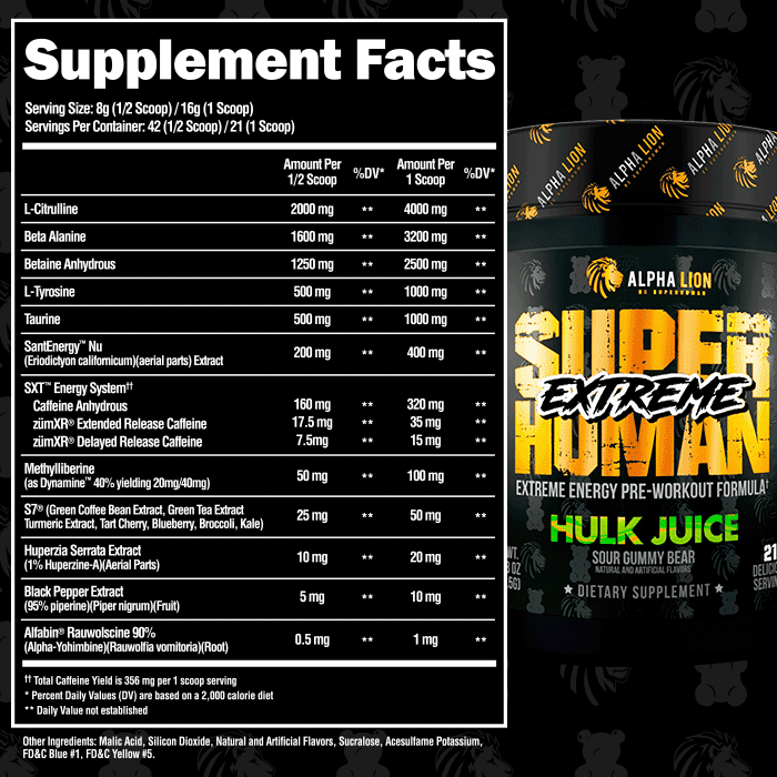 SUPERHUMAN® EXTREME - Extreme Energy Pre-Workout Formula - Image 11