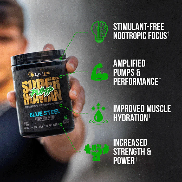 SUPERHUMAN PUMP - Stim Free Pre Workout - Image 5